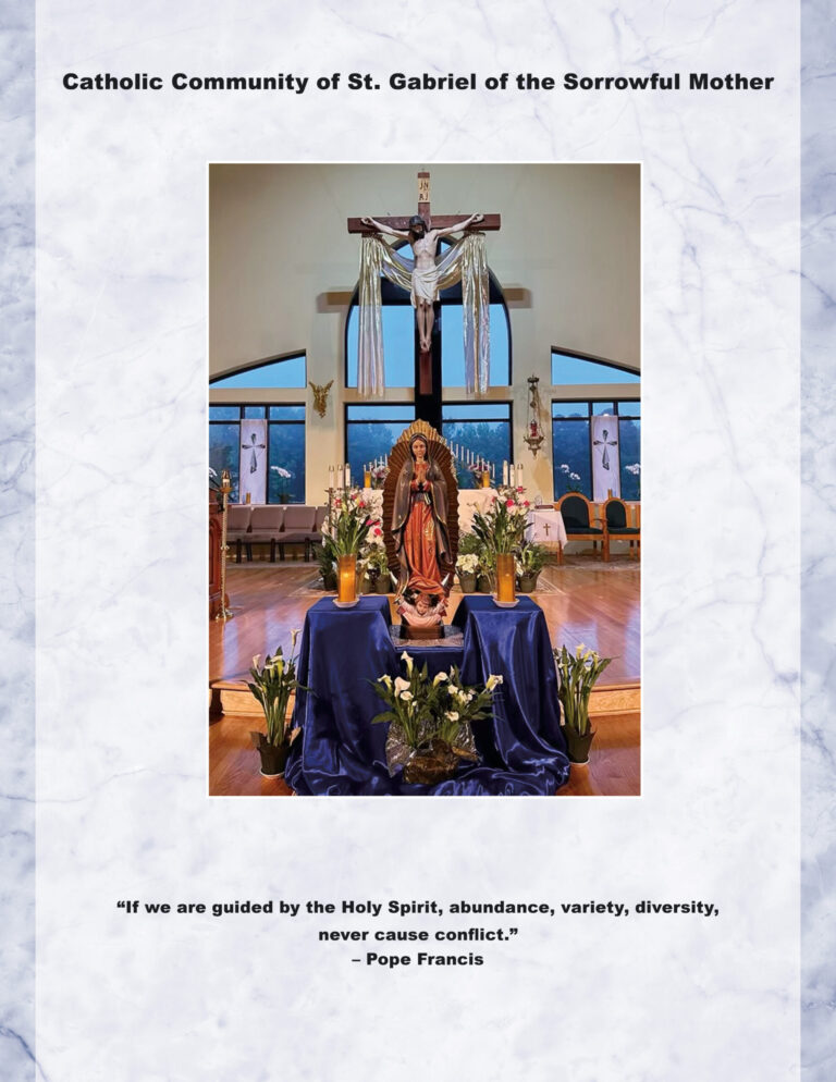 Church Directory for St Gabriel of The Sorrowful Mother Catholic Church