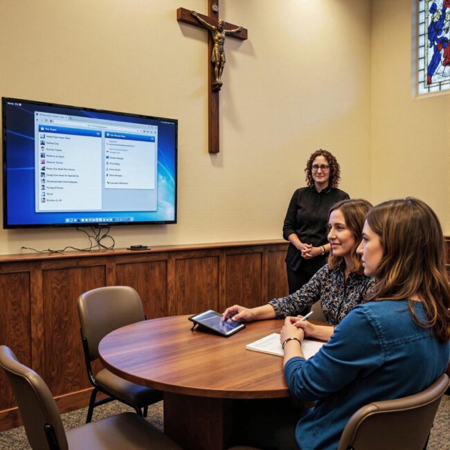 Church directory implementation related to **The Power of Information** in an indoor setting