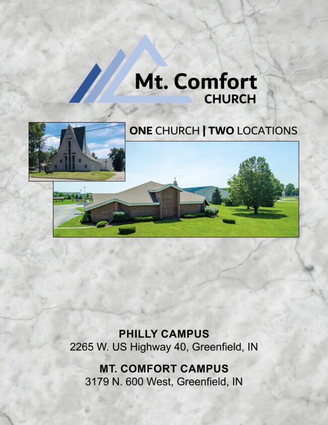 COVER Mt Comfort Greenfield Church Directory for Mt Comfort Church