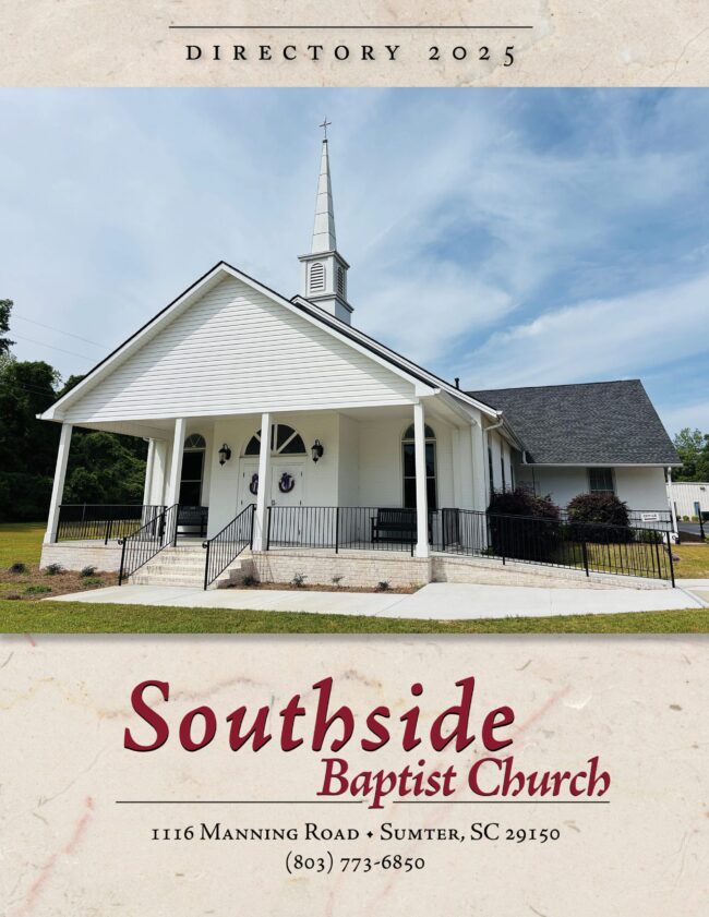 COVER Southside Baptist Sumter Church Directory for Southside Baptist Church