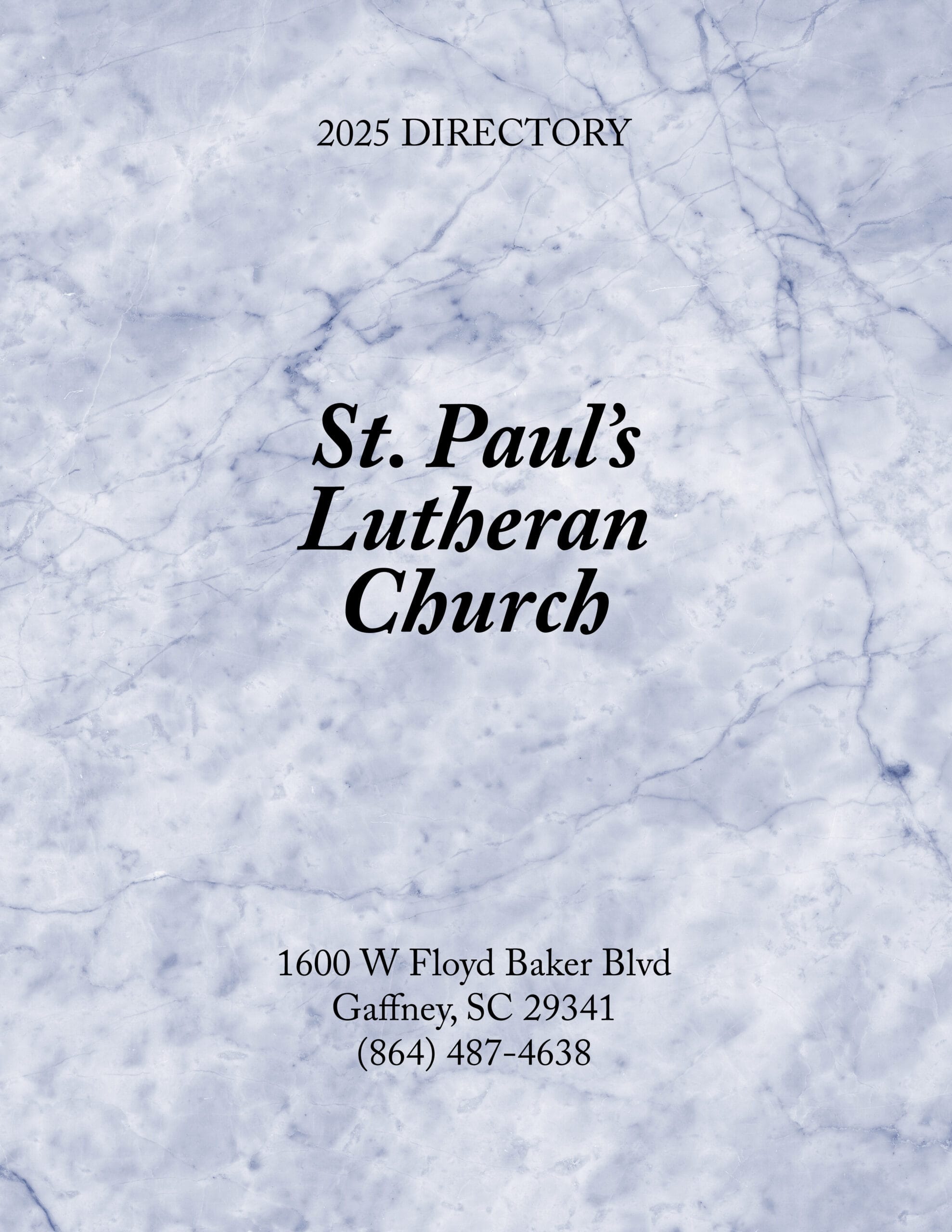 COVER St Paul's Lutheran Gaffney Church Directory for St Paul's Lutheran Church