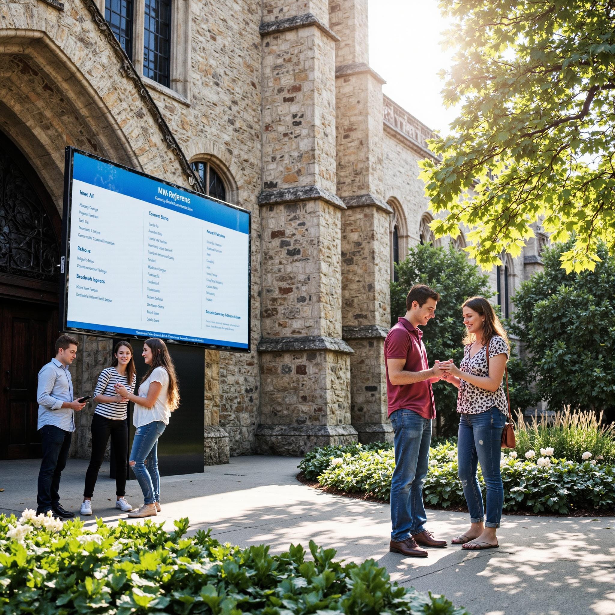 BLOG_000000247 Church directory implementation related to **Facilitating Member Referrals** in an outdoor setting