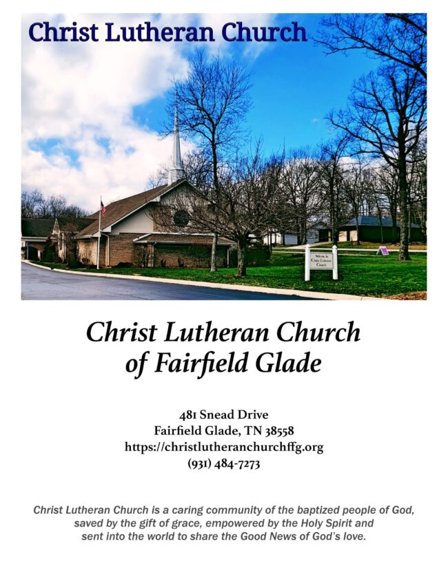 COVER Christ Lutheran Crossville Church Directory for Christ Lutheran Church