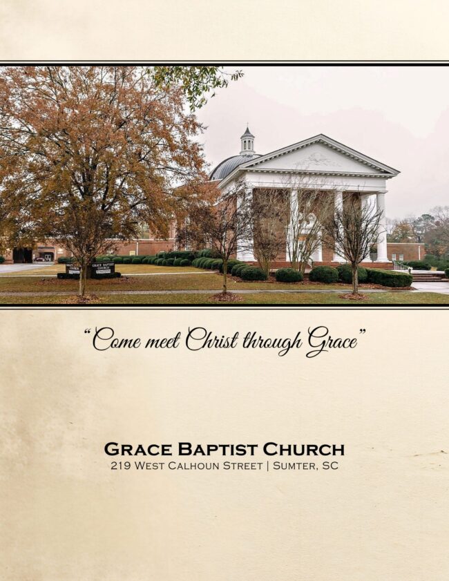 COVER Grace Baptist Church Sumter Church Directory for Grace Baptist Church
