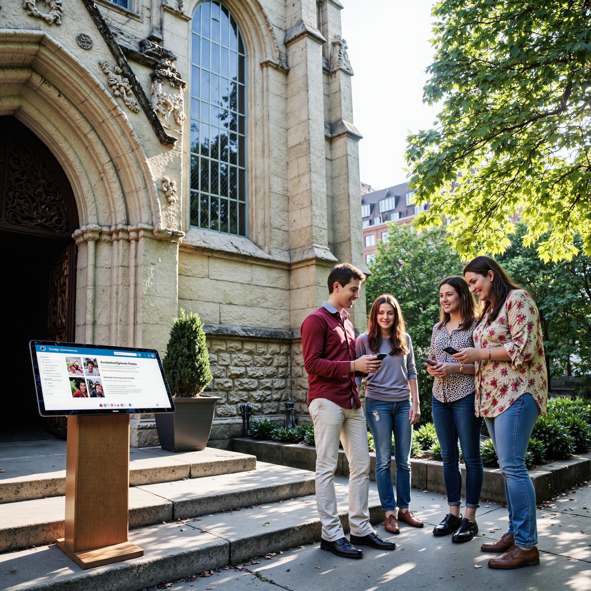 BLOG_000000306 Church directory implementation related to **Establishing a Centralized Communication Hub** in an outdoor setting