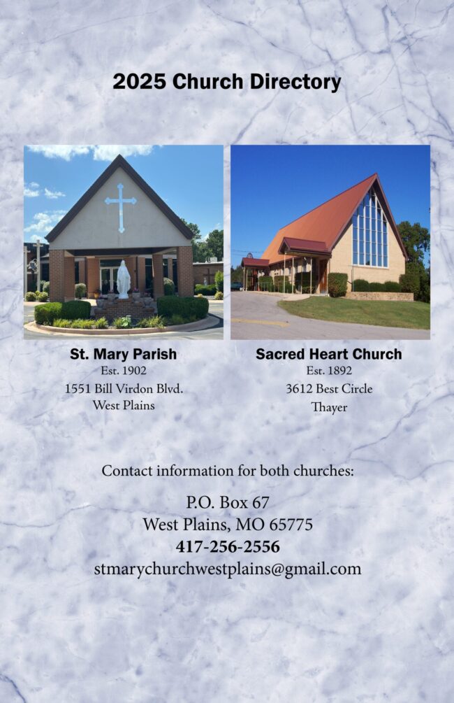 COVER St Mary’s & Sacred Heart Church Directory for St Mary's & Sacred Heart Catholic Church