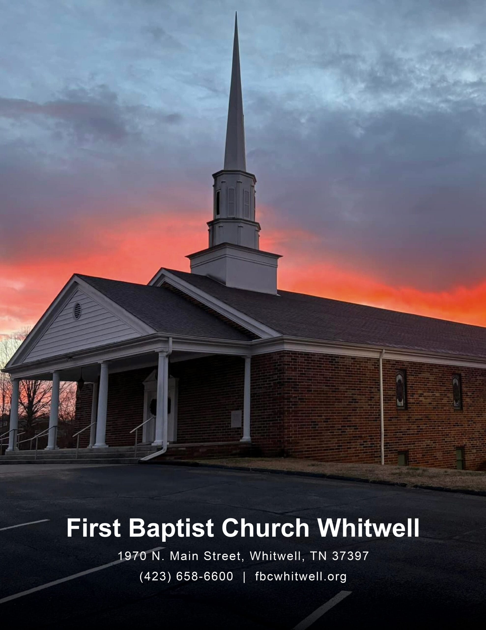 COVER FBC Whitwell Church Directory for First Baptist Church of Whitwell
