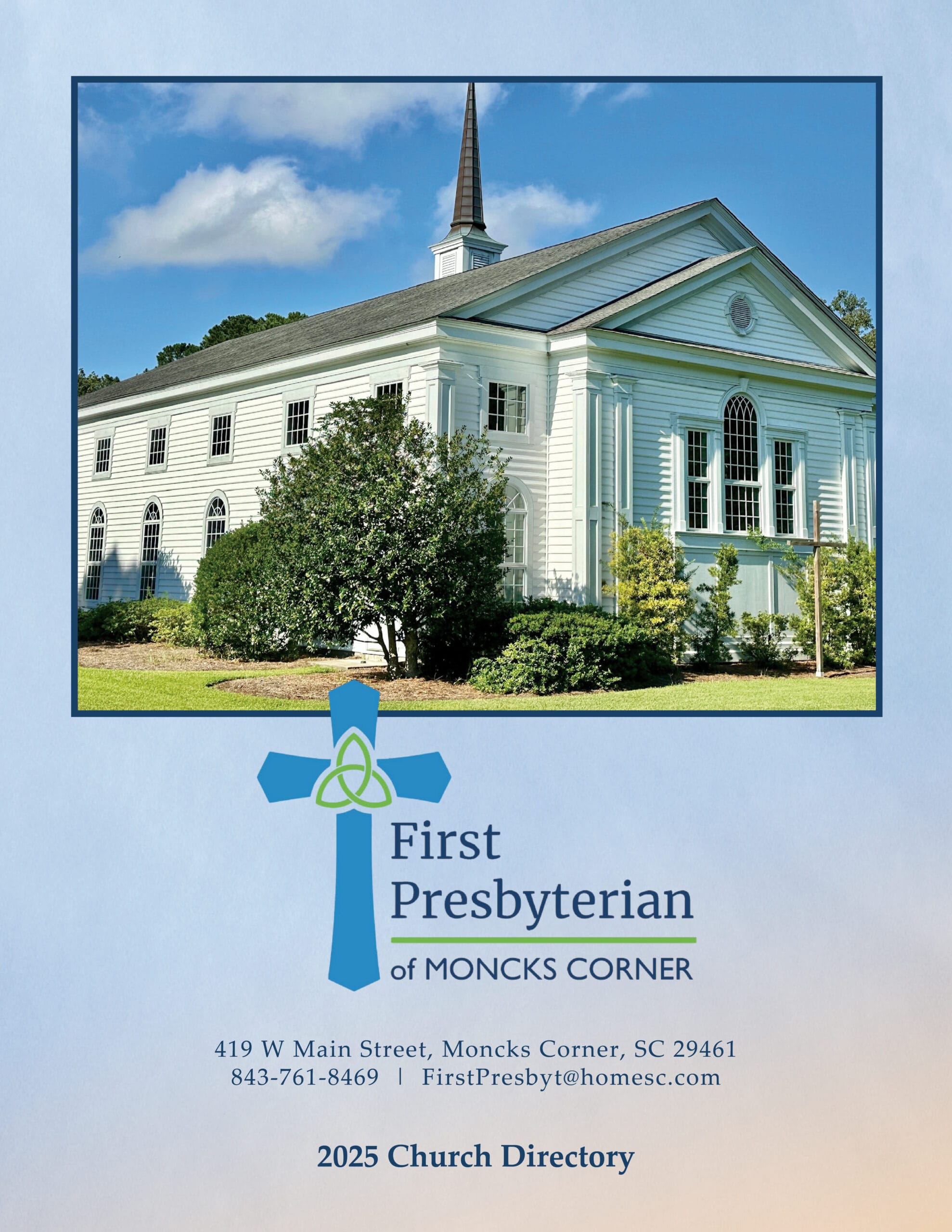 COVER First Pres Moncks Corner Church Directory for First Presbyterian Church