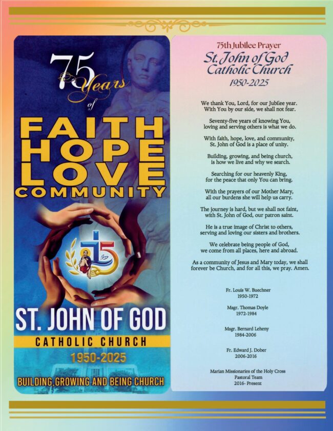 Church Directory for St John of God Catholic Church
