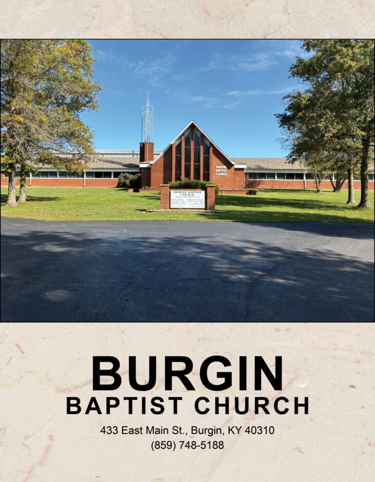 COVER Burgin Baptist Harrodsburg Church Directory for Burgin Baptist Church