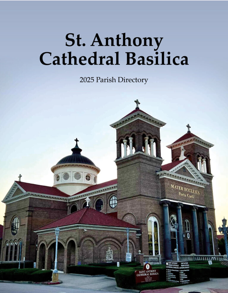 COVER St Anthony Beaumont Church Directory for St Anthony Cathedral Basilica