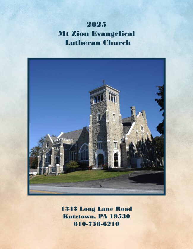 Church Directory for Mt Zion Evangelical Lutheran Church