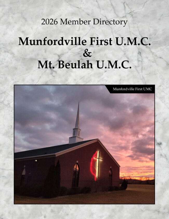 Church Directory for First United Methodist & Mt Beulah United Methodist Churches