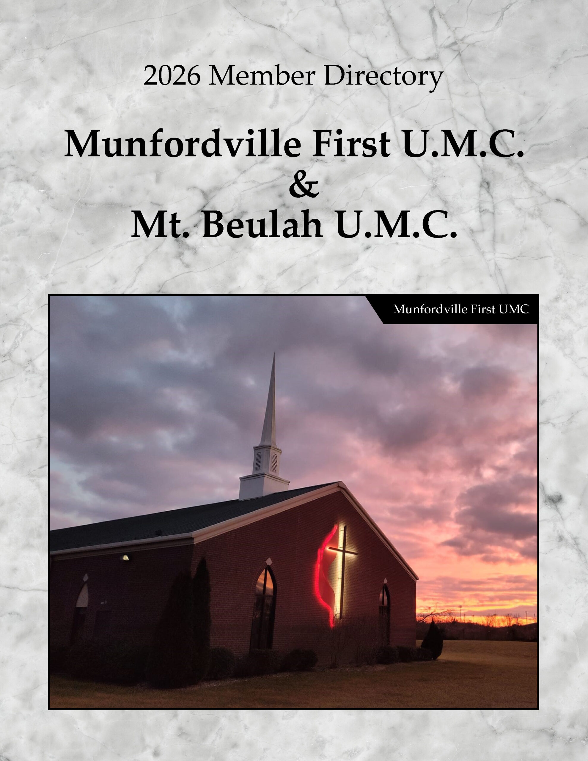 Church Directory for First United Methodist & Mt Beulah United Methodist Churches