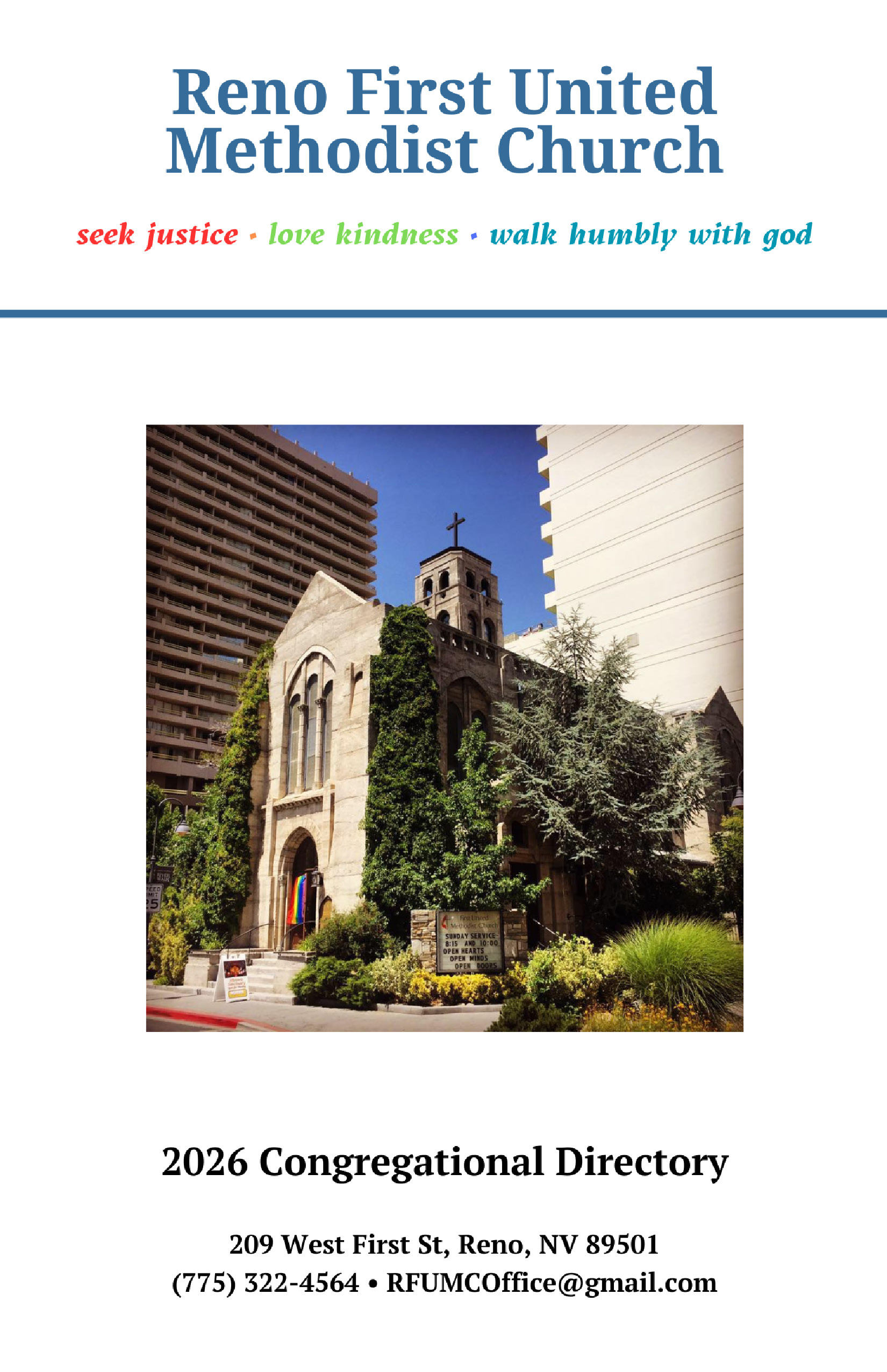 Church Directory for First United Methodist Church-Reno