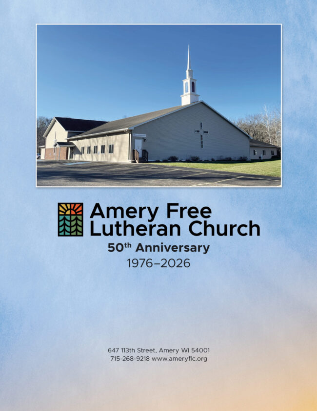 COVER Amery Free Lutheran Church Directory for Amery Free Lutheran Church