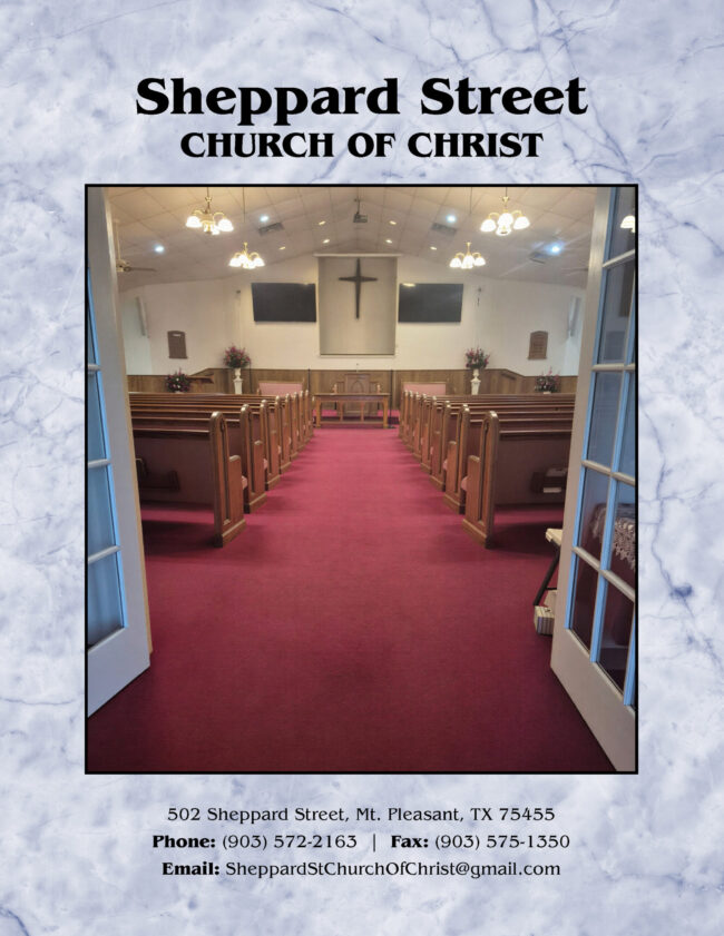 COVER Sheppard St CoC Church Directory for Sheppard Street Church Of Christ