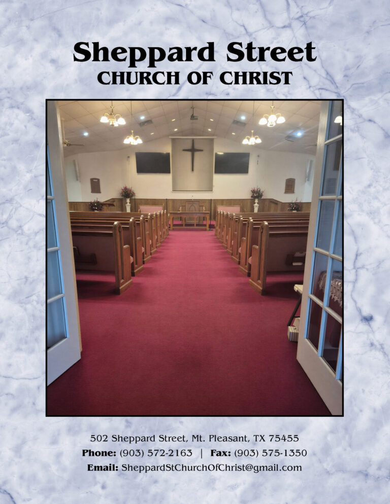 COVER Sheppard St CoC Church Directory for Sheppard Street Church Of Christ