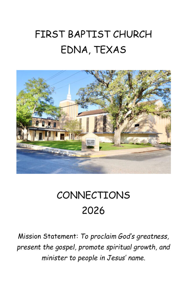 COVER FBC Edna Church Directory for First Baptist Church