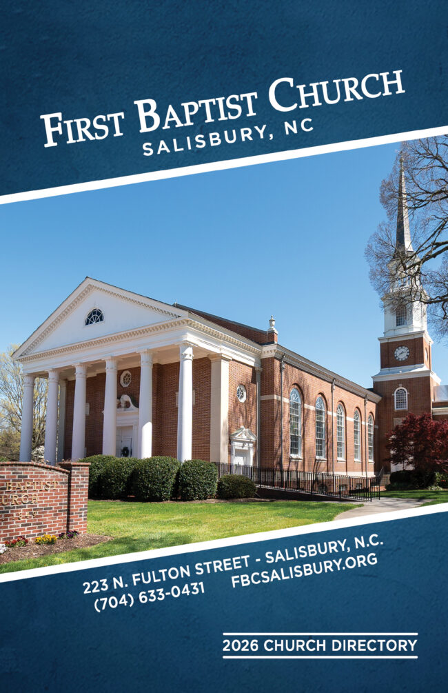 COVER FBC Salisbury Church Directory for First Baptist Church