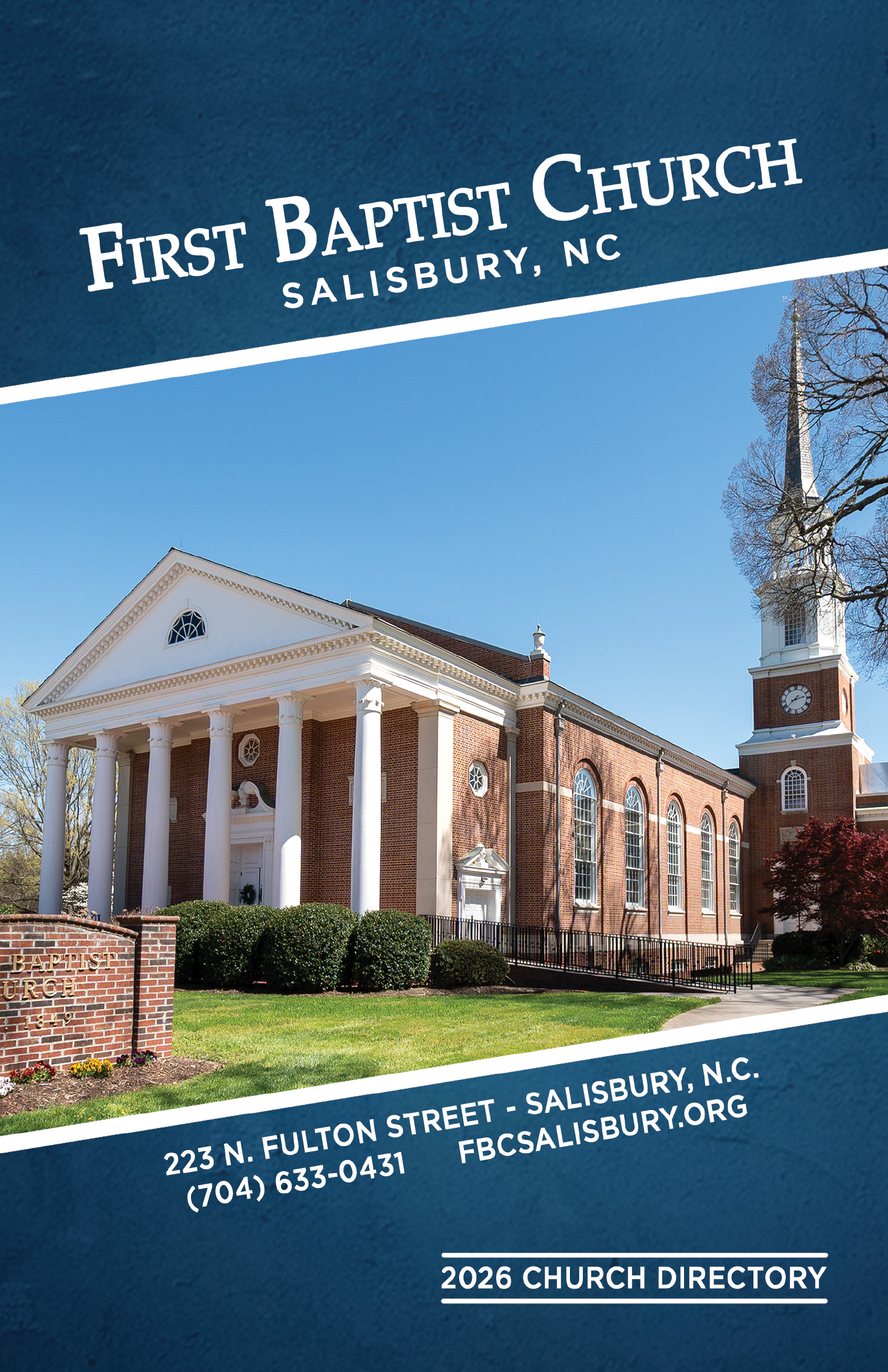 COVER FBC Salisbury Church Directory for First Baptist Church