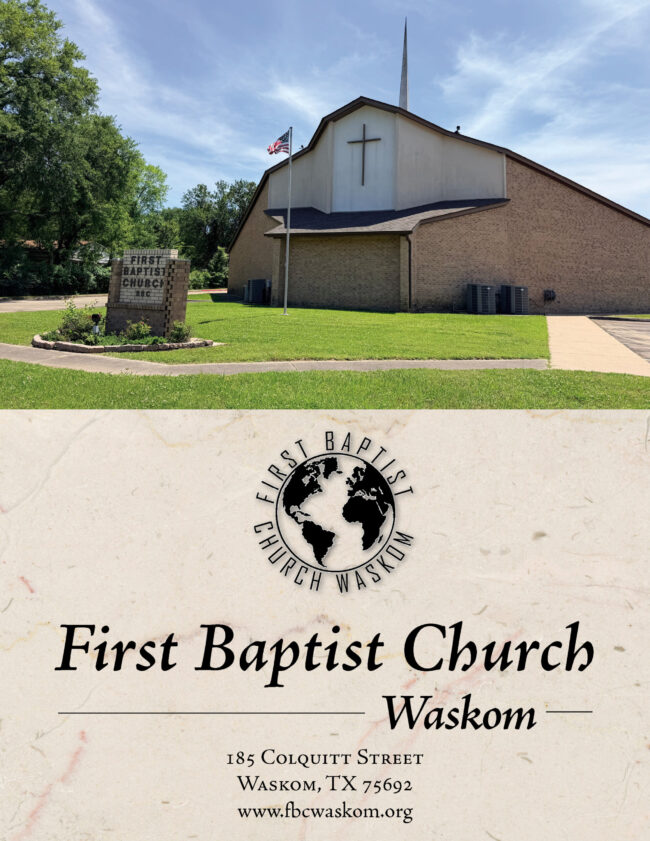 COVER FBC Waskom Church Directory for First Baptist Church