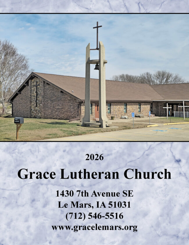 COVER Grace Lutheran Le Mars Church Directory for Grace Lutheran Church