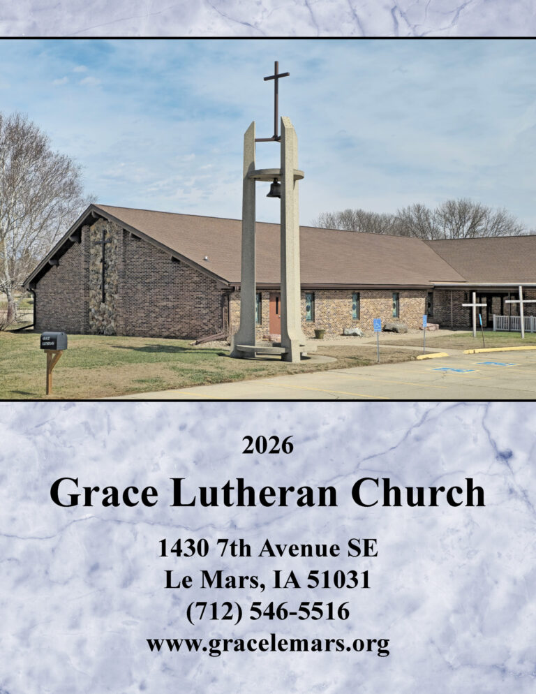 COVER Grace Lutheran Le Mars Church Directory for Grace Lutheran Church