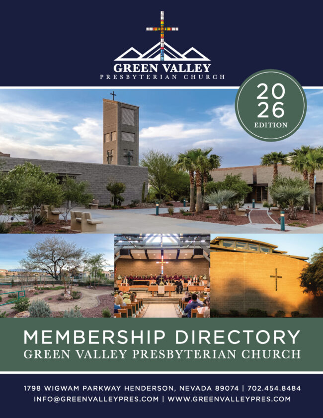 COVER Green Valley Presbyterian Church Directory for Green Valley Presbyterian Church