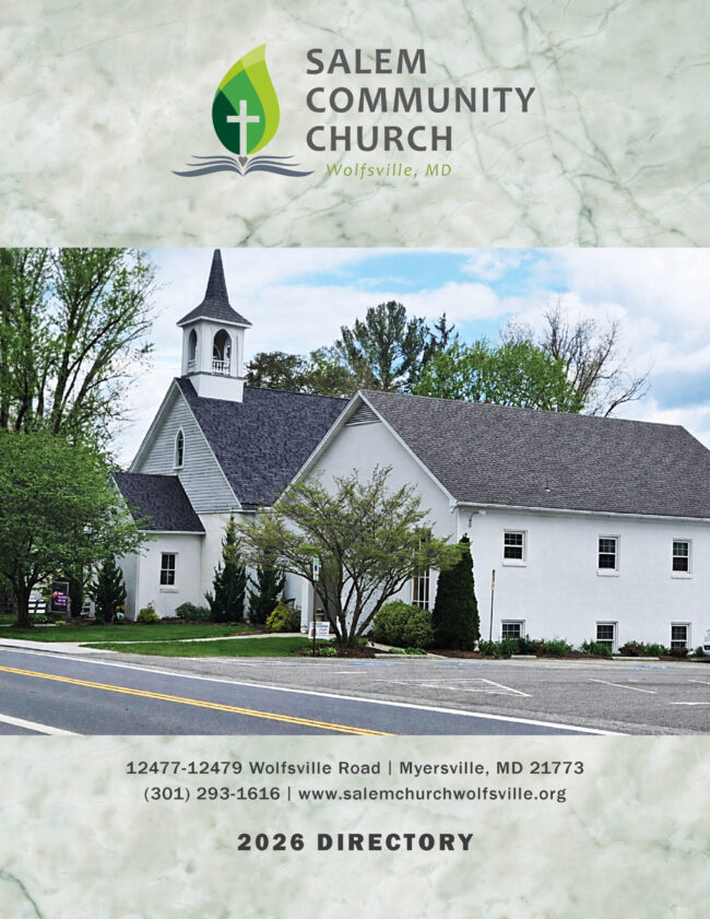 COVER Salem Community Church Directory for Salem Community Church, Wolfsville