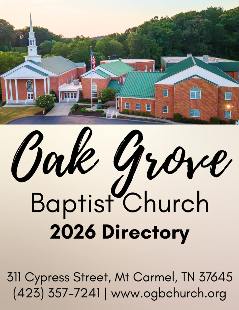 Church Directory for Oak Grove Baptist Church