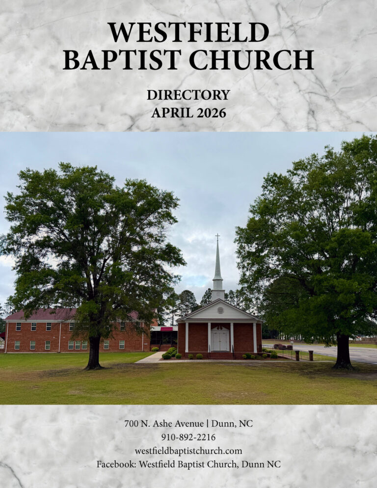 Church Directory for Westfield Baptist Church