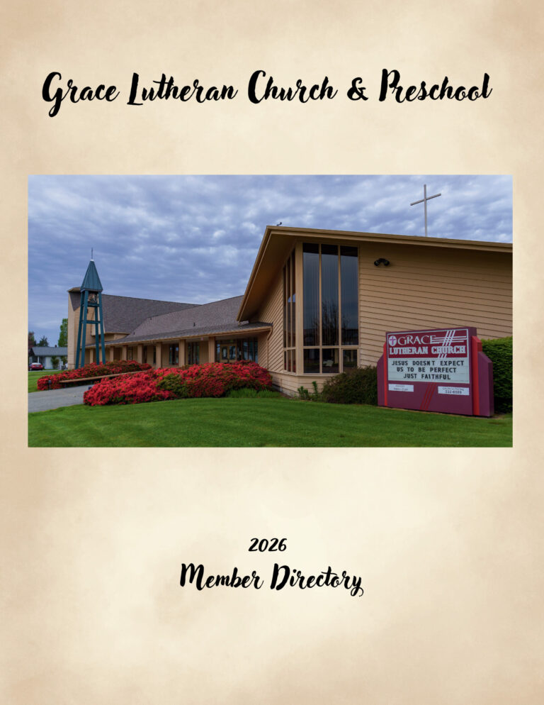 COVER Grace Lutheran Blaine Church Directory for Grace Lutheran Church