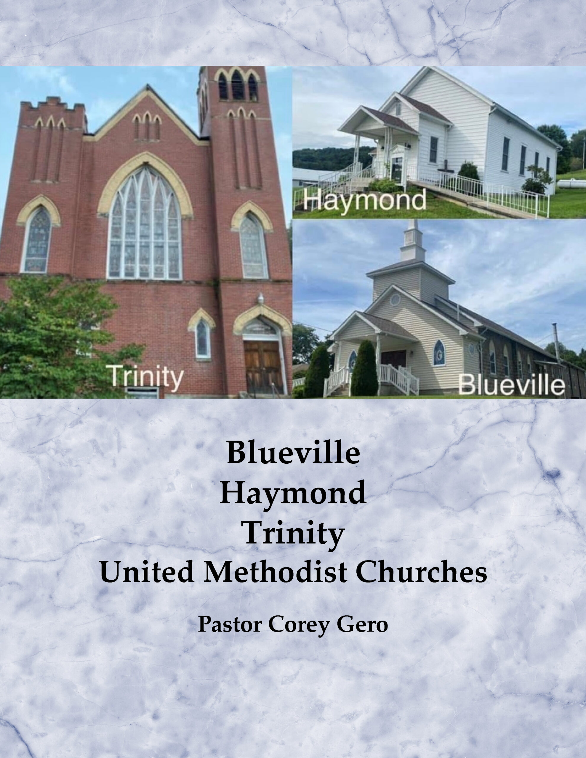 COVER Blueville Haymond Trinity Church Directory for Blueville, Haymond, Trinity United Methodist Churches