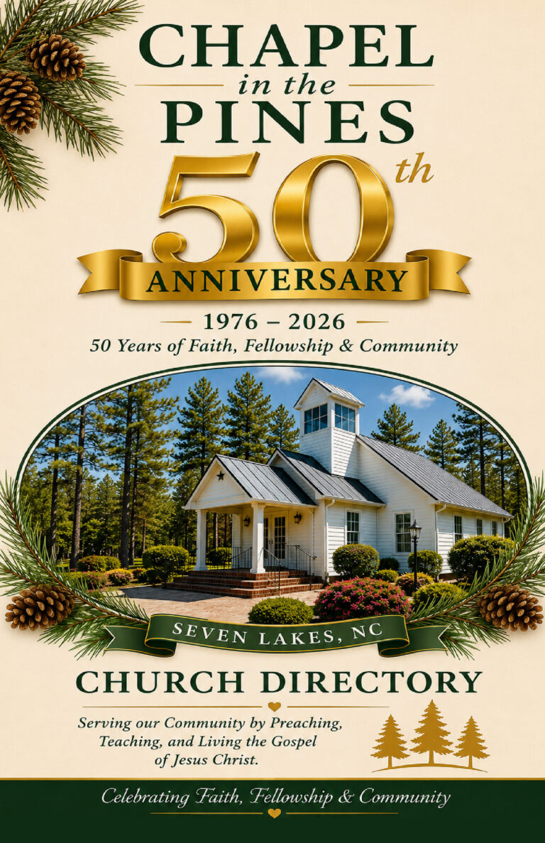 COVER Chapel in the Pines Church Directory for Chapel In The Pines