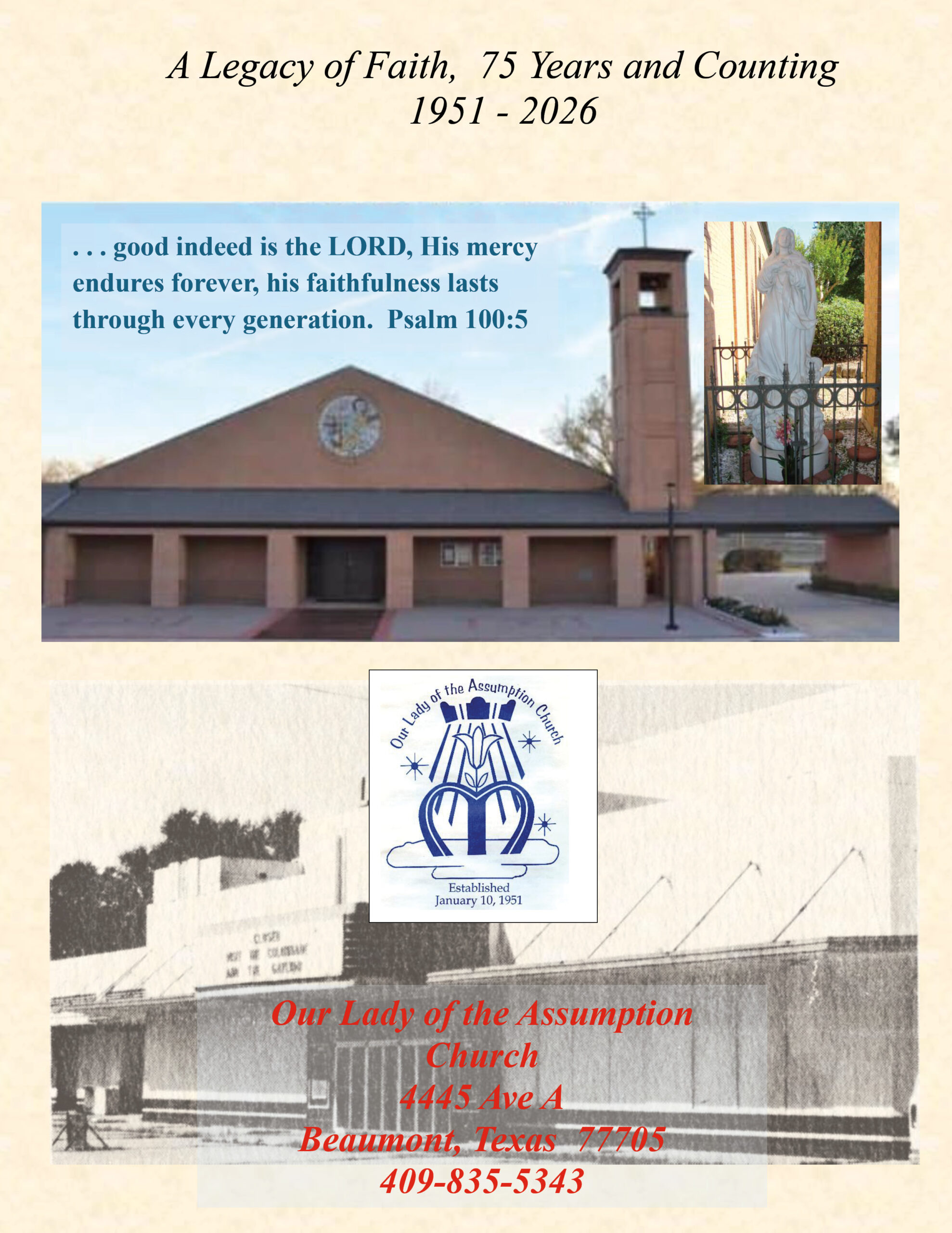 COVER Our Lady of Assumption Church Directory for Our Lady of Assumption Church