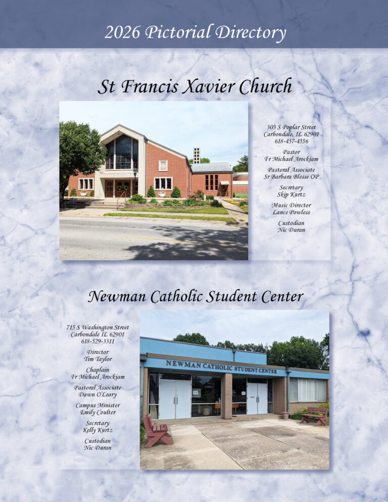 COVER St Francis & Newman Center Church Directory for St Francis Xavier Church & Newman Catholic Student Center