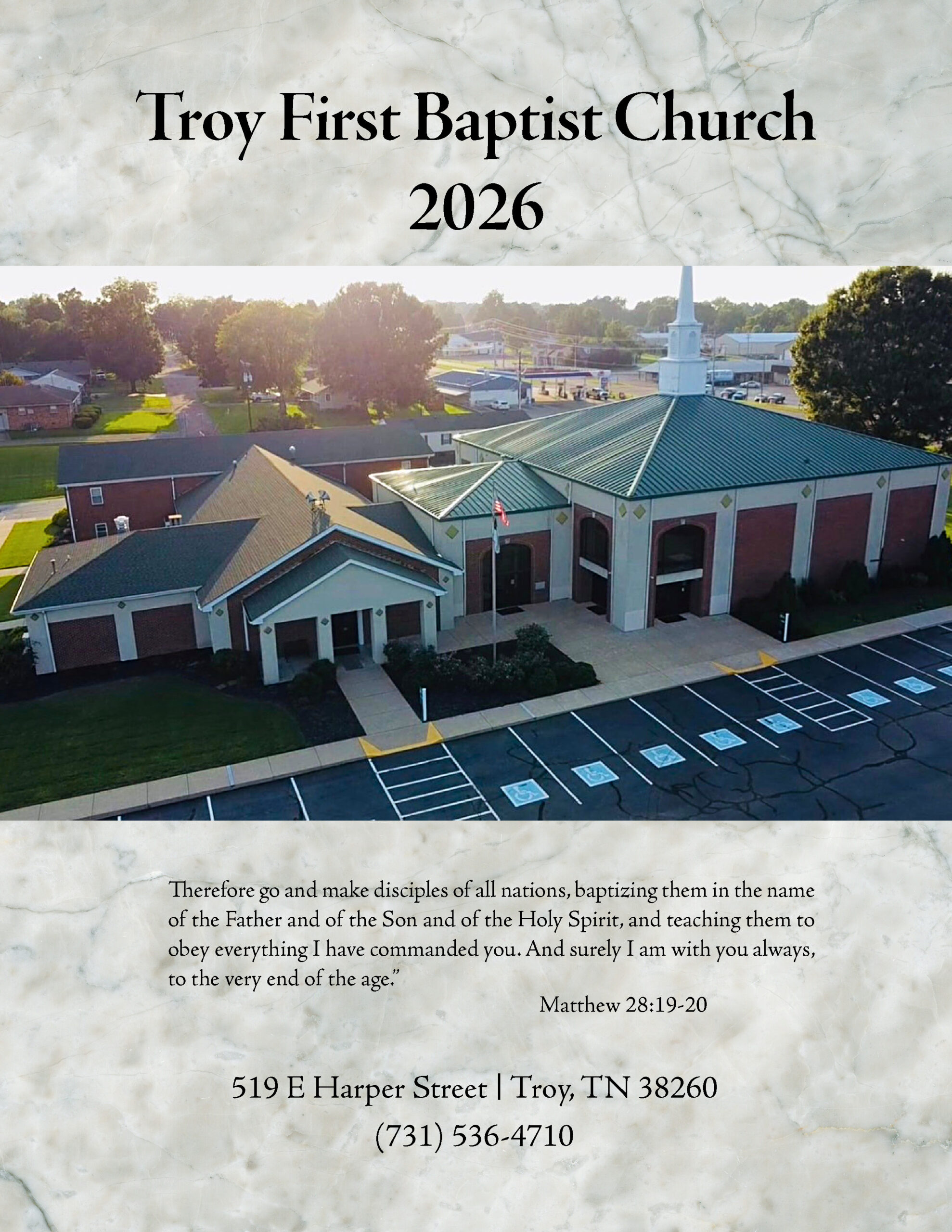 COVER Troy First Baptist Church Church Directory for Troy First Baptist Church