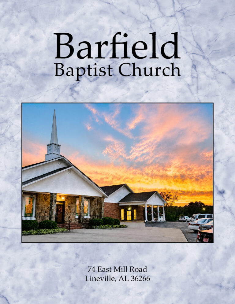 COVER Barfield Baptist Lineville Church Directory for Barfield Baptist Church