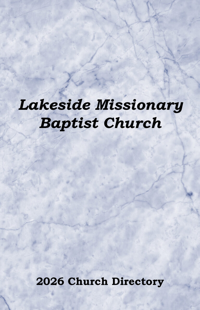 COVER Lakeside Baptist Vonore Church Directory for Lakeside Baptist Church